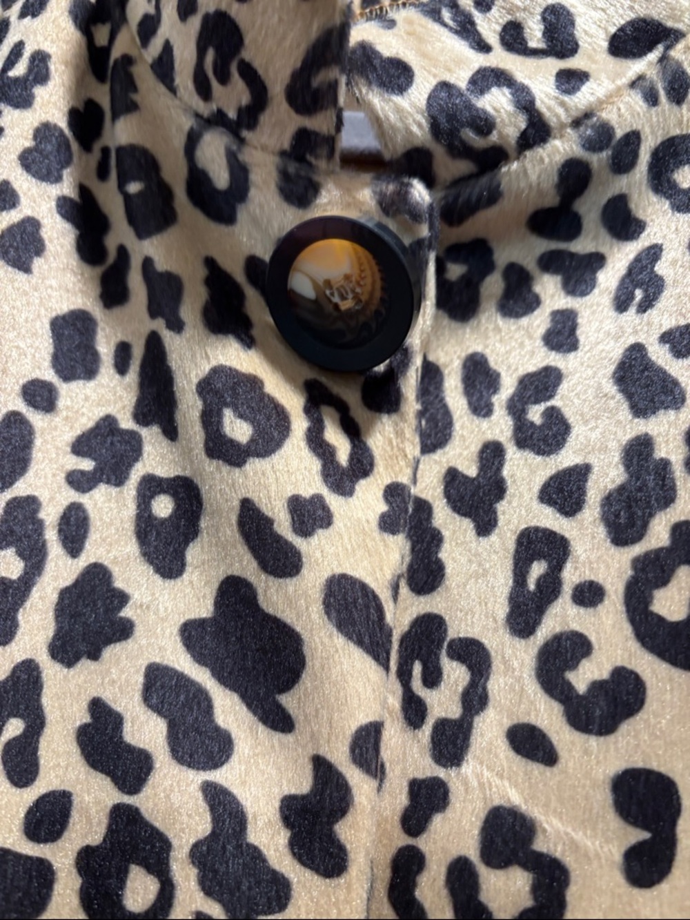 Boho Chic Leopard Print Button Front Jacket - Picture 2 of 6
